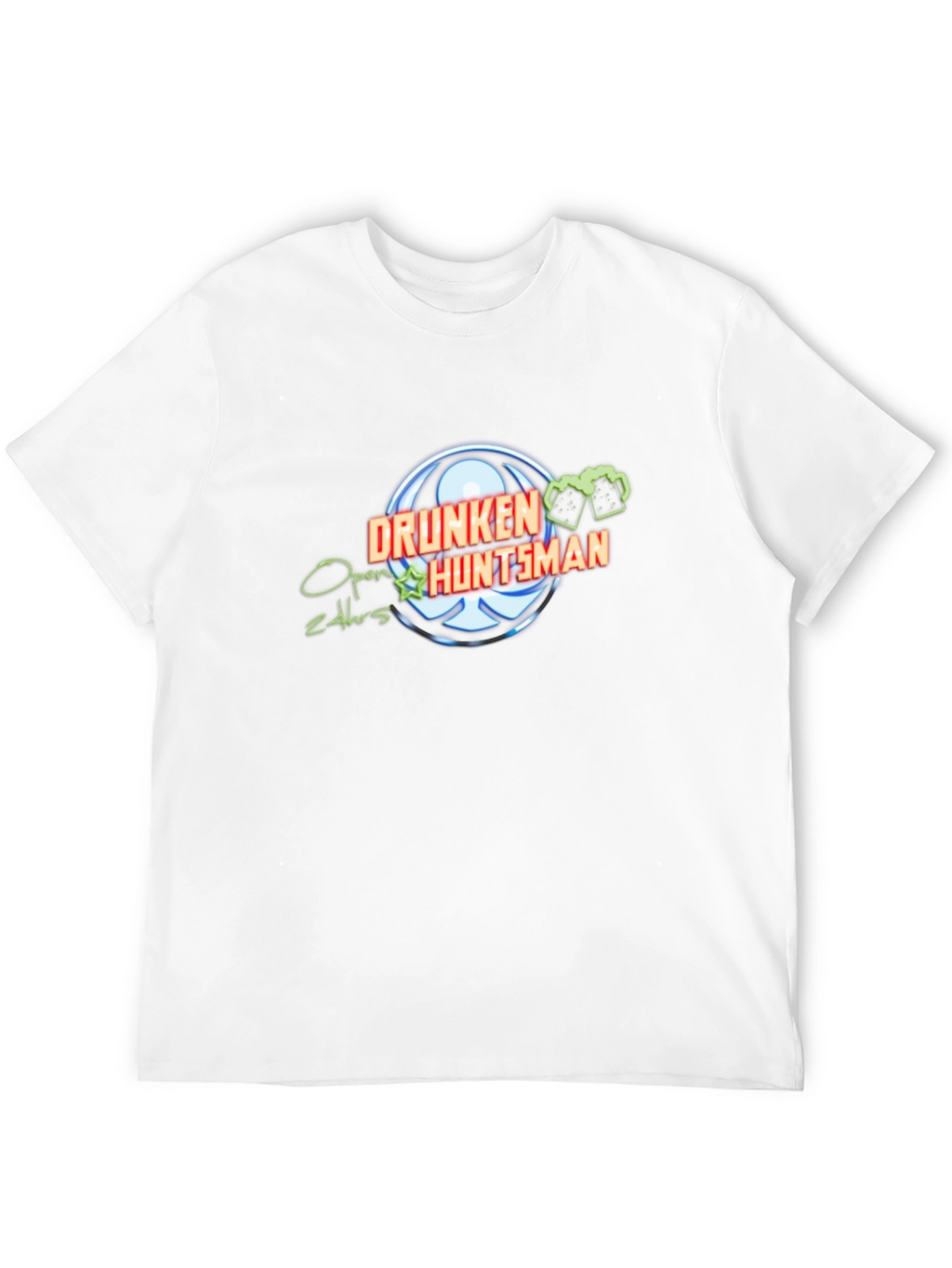 Drunken Huntsman Black T-Shirt - Open 24hrs