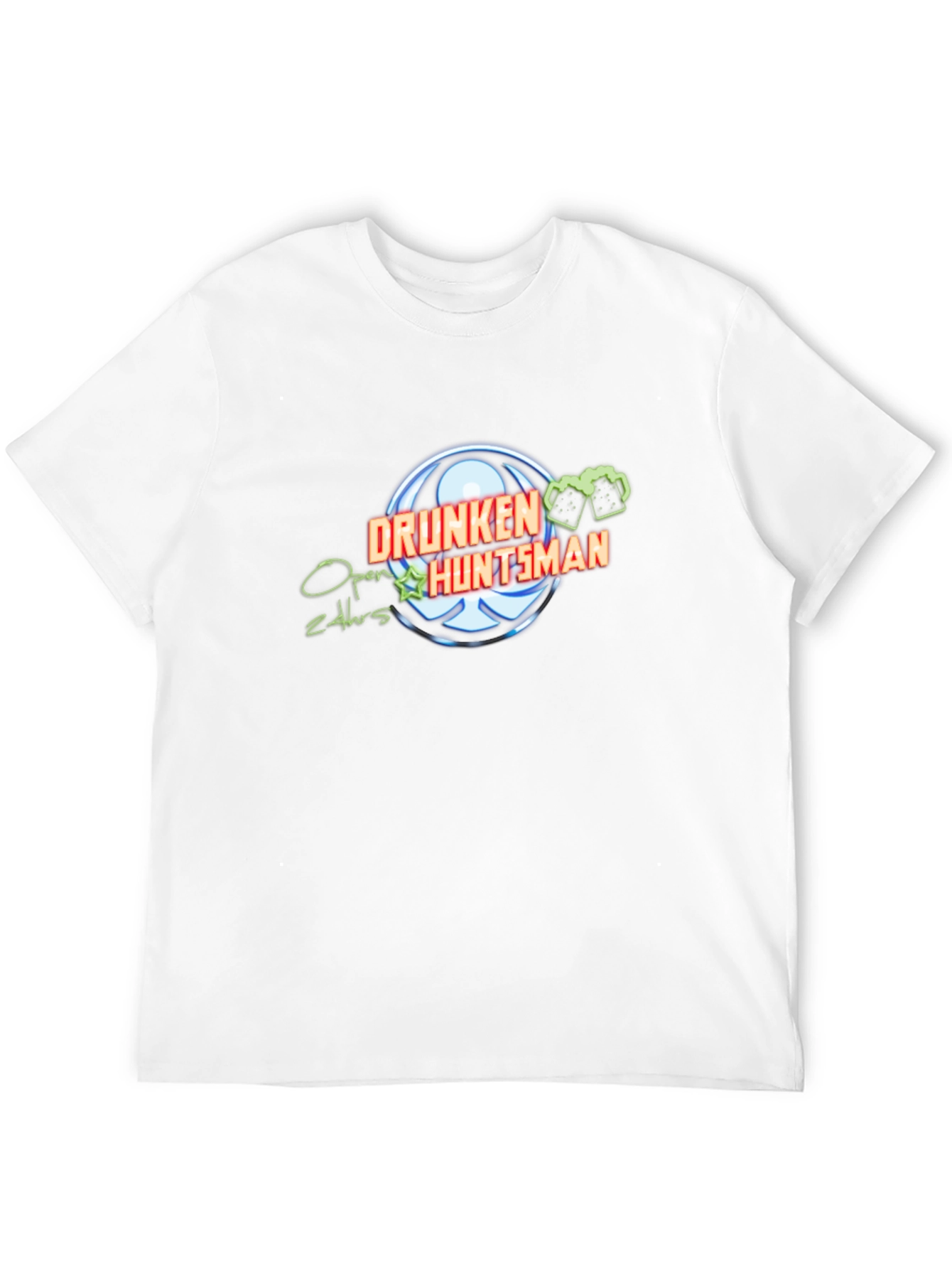 Drunken Huntsman Black T-Shirt - Open 24hrs