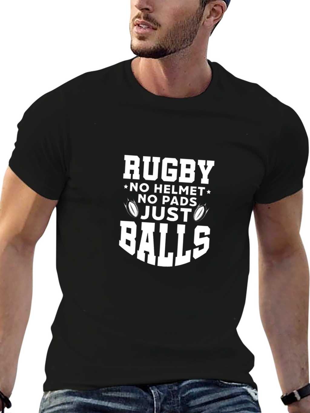 Rugby No Helmet T-Shirt