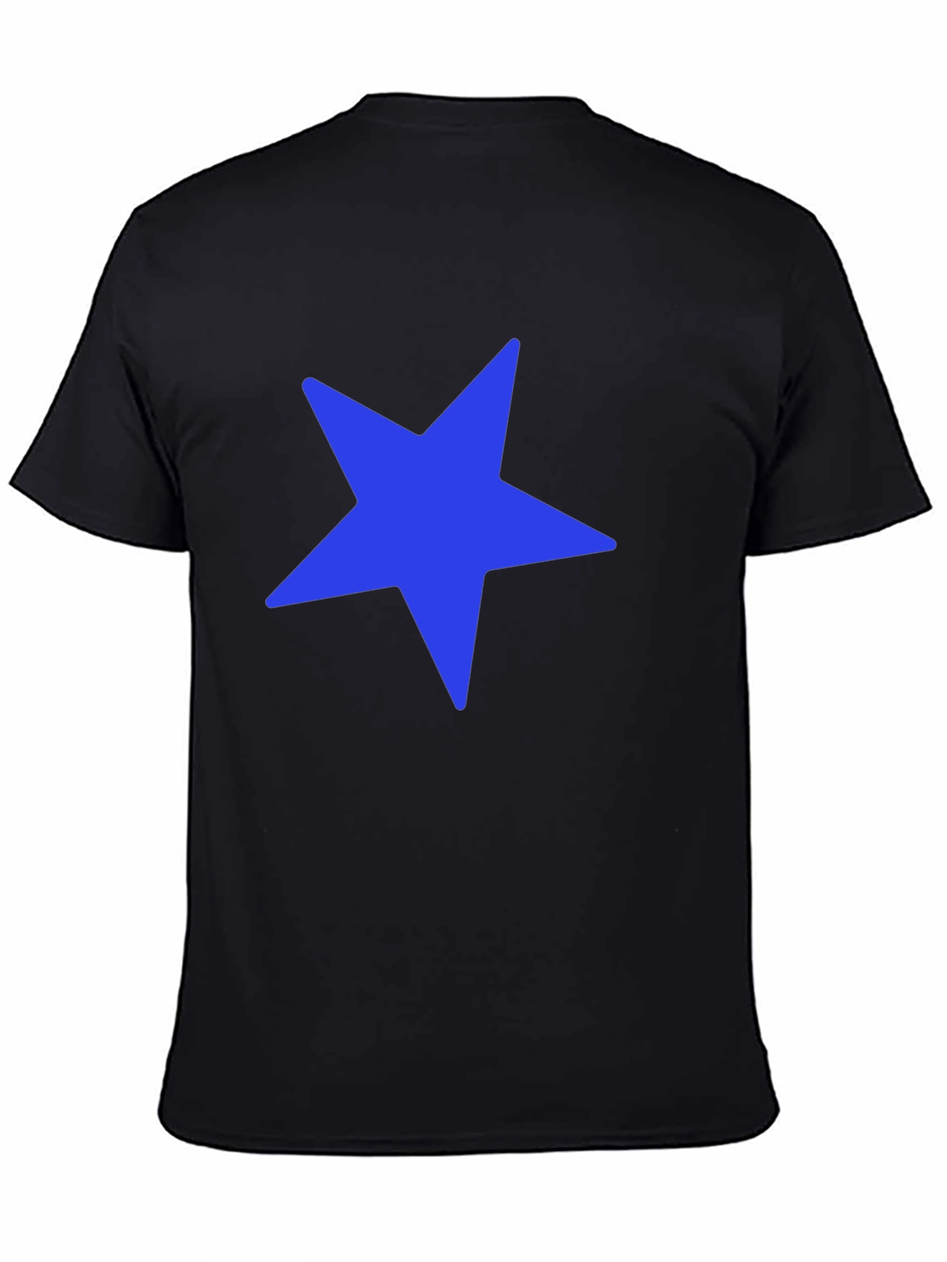 Blue Star Graphic Black T-Shirt
