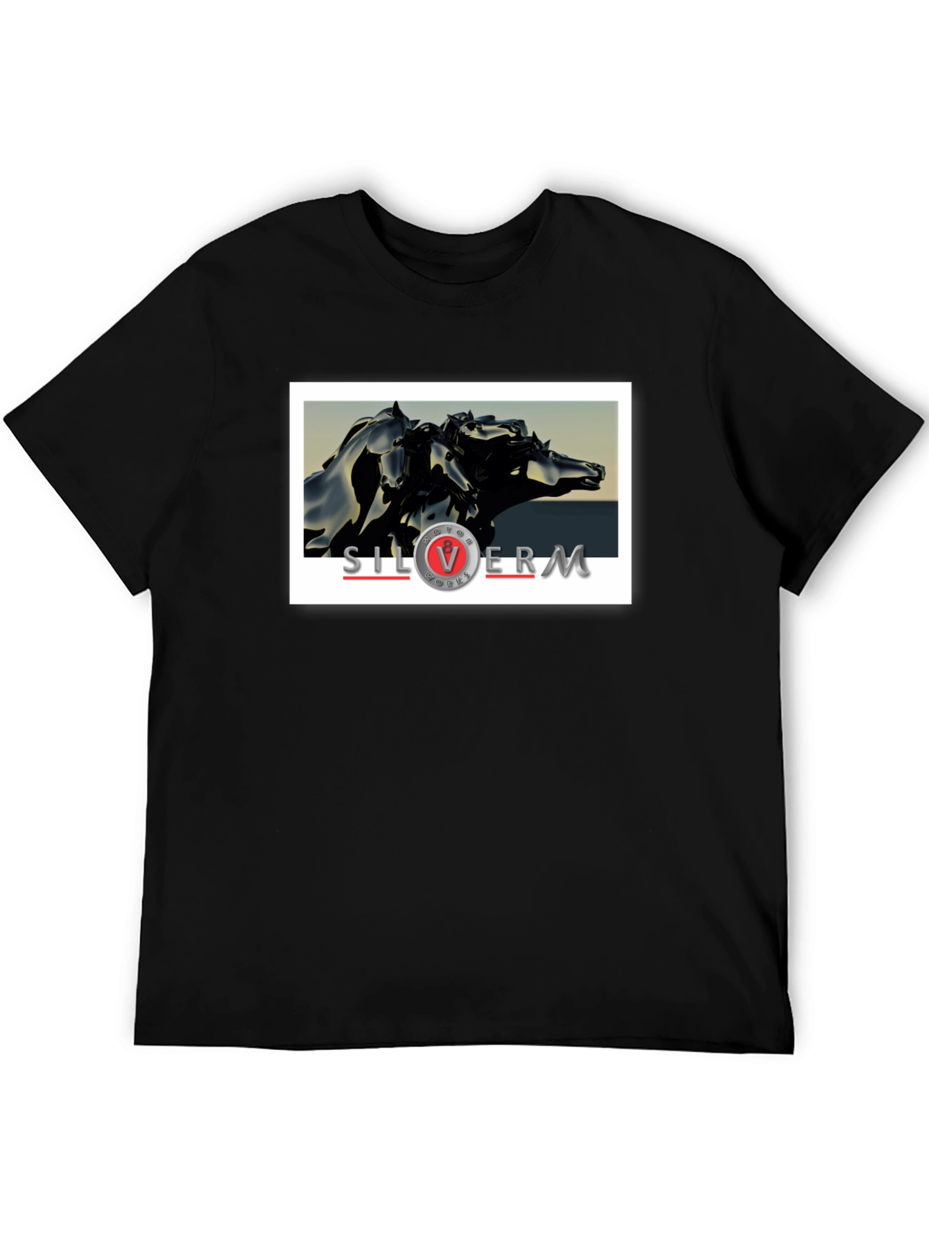 Silver Moon T-Shirt: Abstract Horses