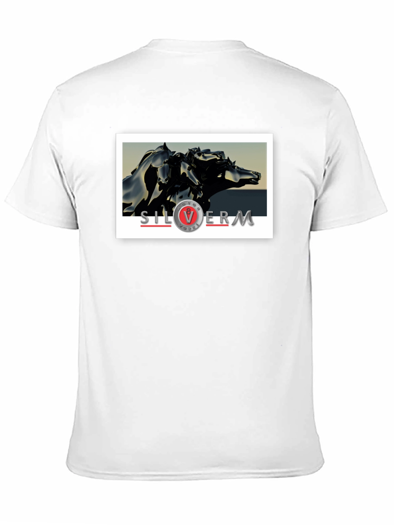 Silver Moon T-Shirt: Abstract Horses