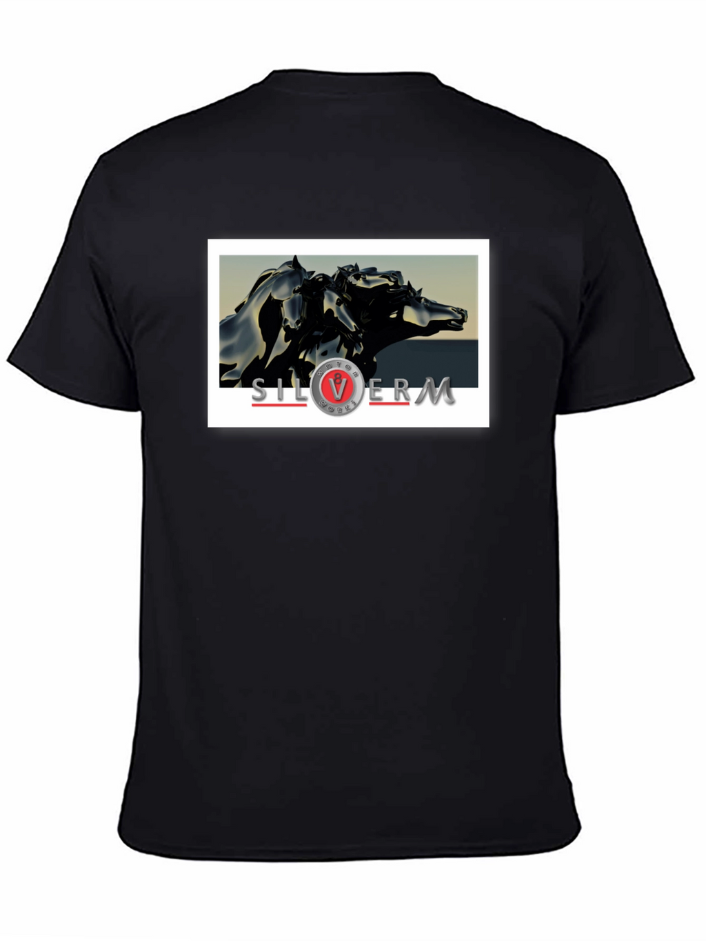 Silver Moon T-Shirt: Abstract Horses