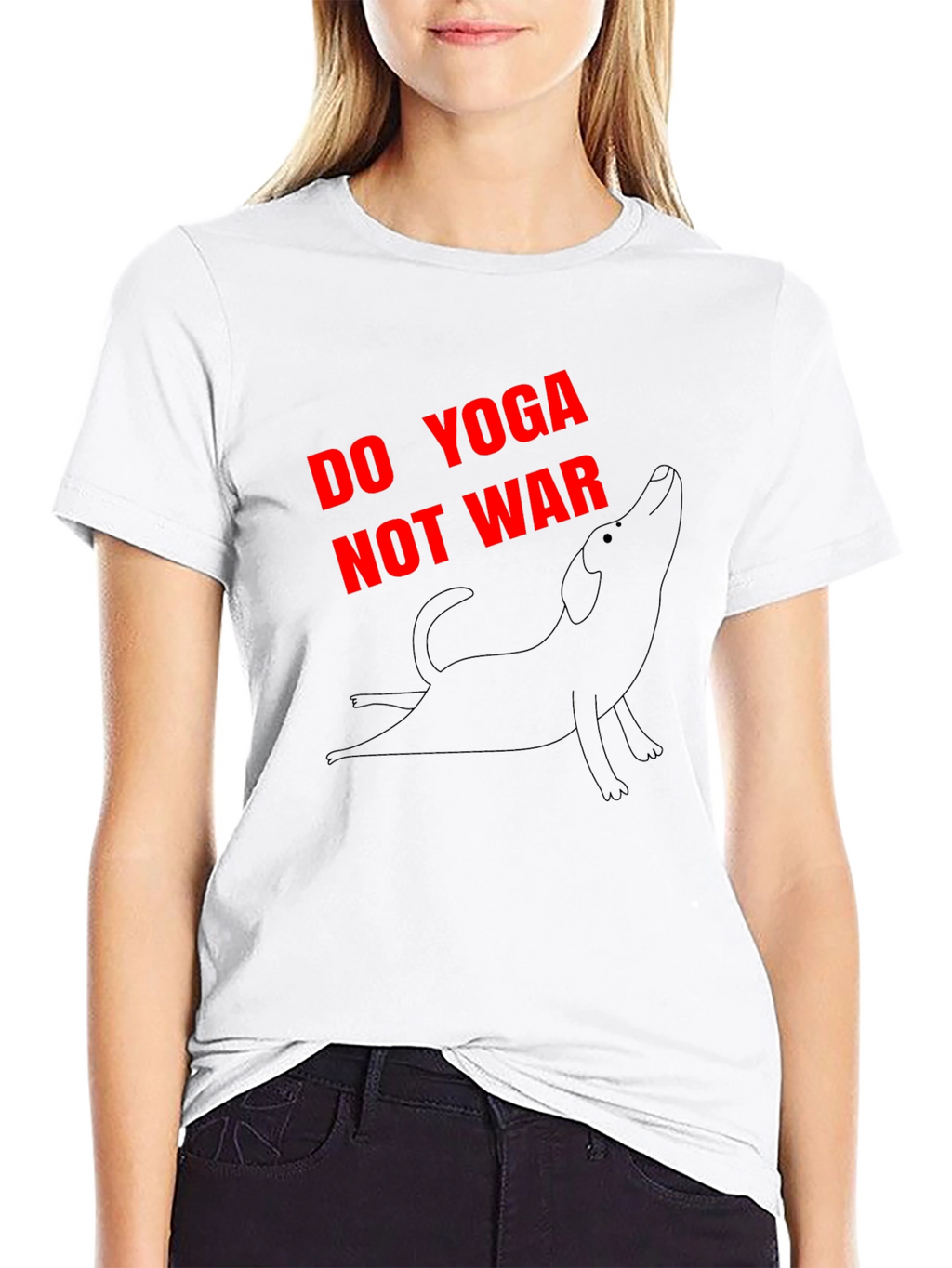 Do Yoga Not War Graphic Tee - Black