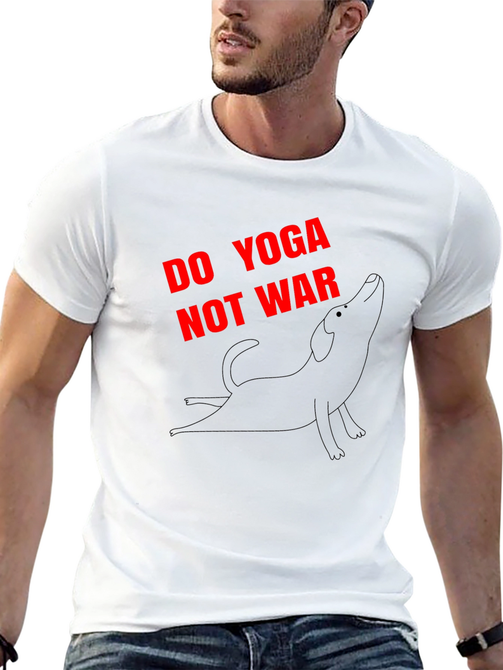 Do Yoga Not War Graphic Tee - Black