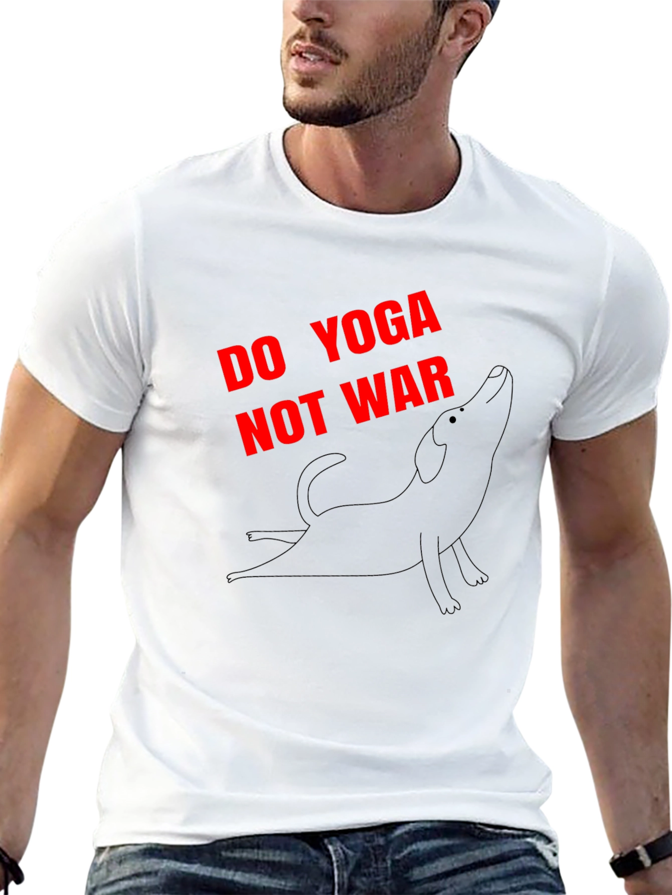 Do Yoga Not War Graphic Tee - Black