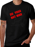 Do Yoga Not War Graphic Tee - Black