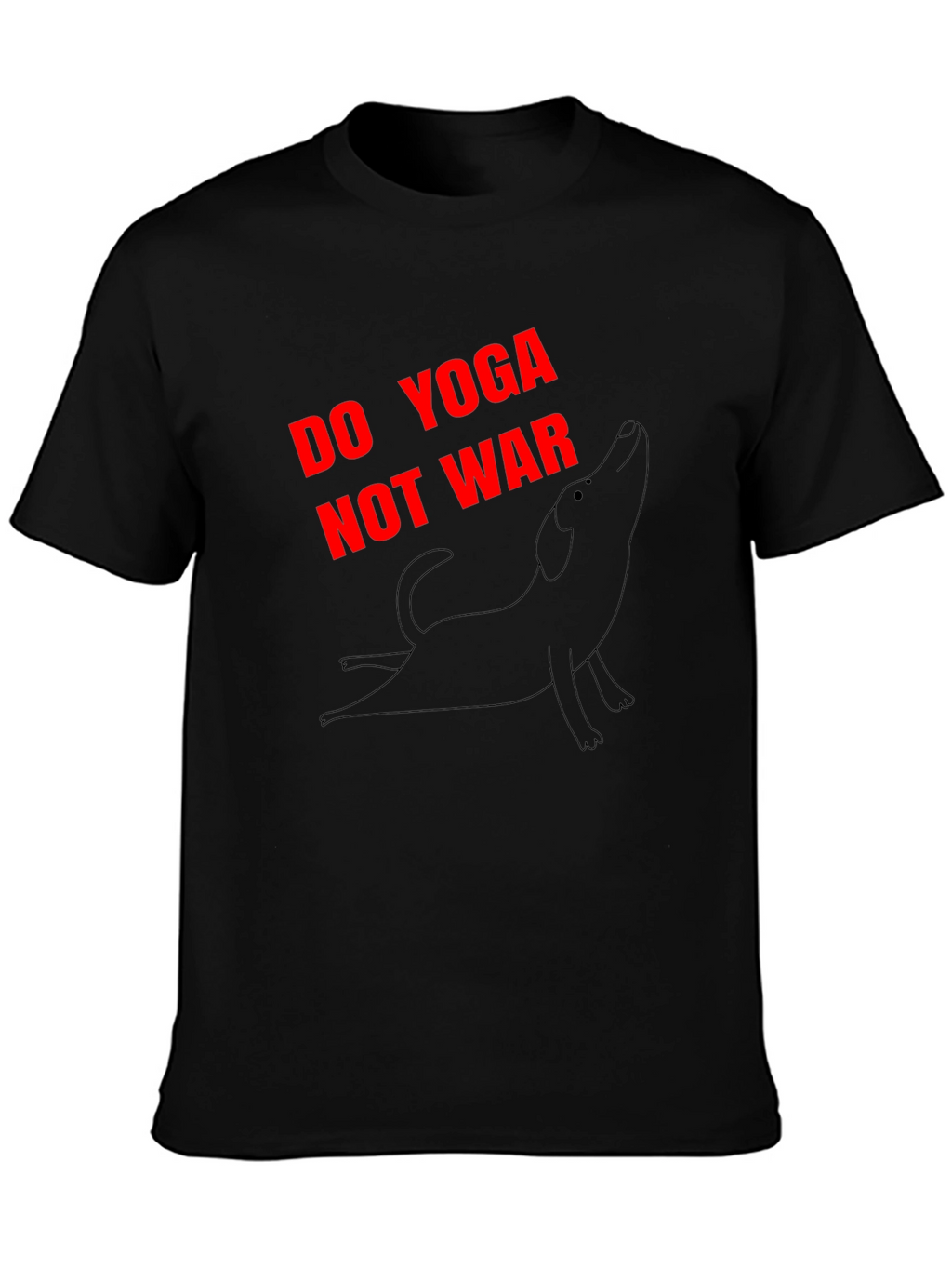 Do Yoga Not War Graphic Tee - Black
