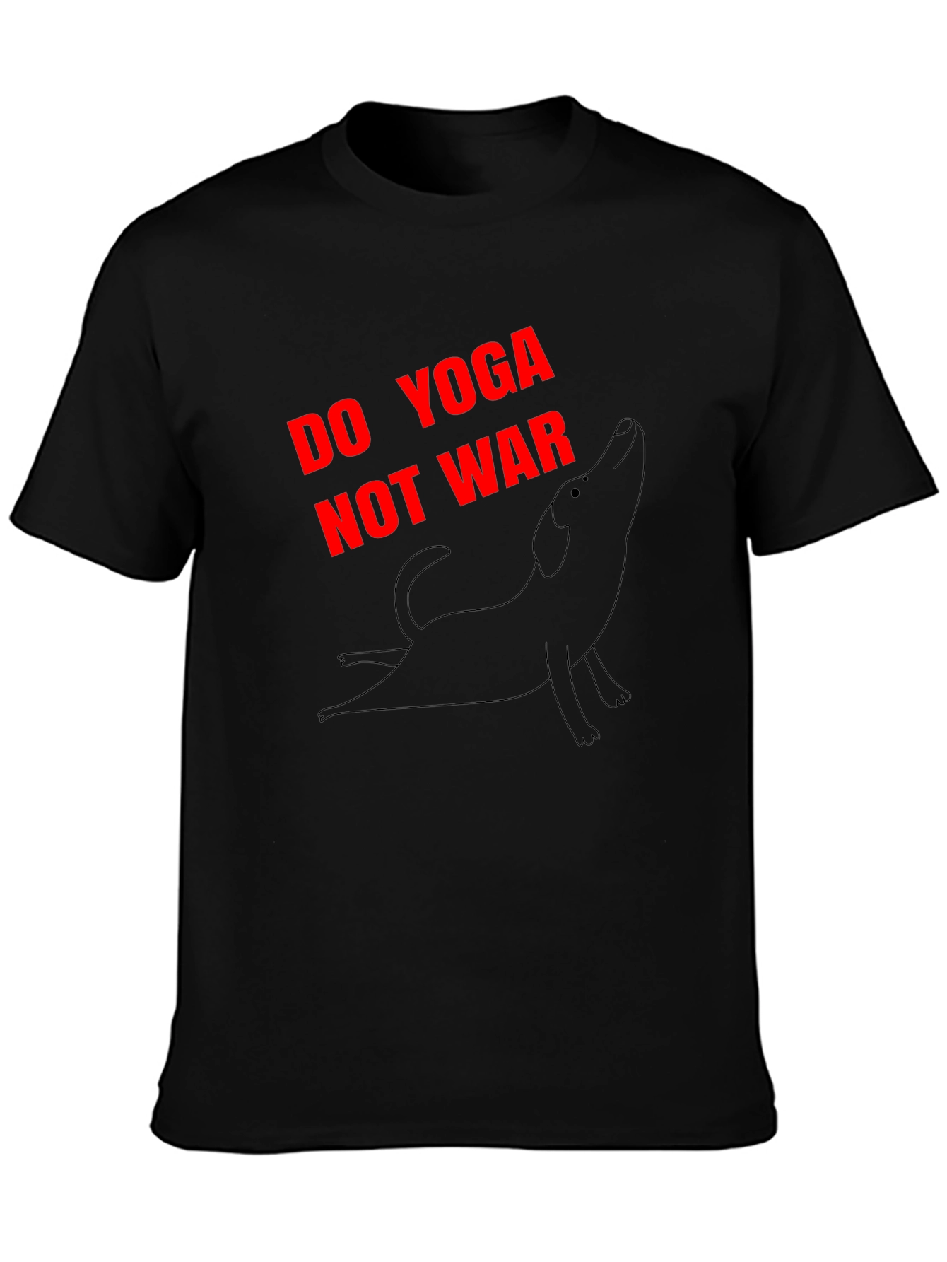Do Yoga Not War Graphic Tee - Black