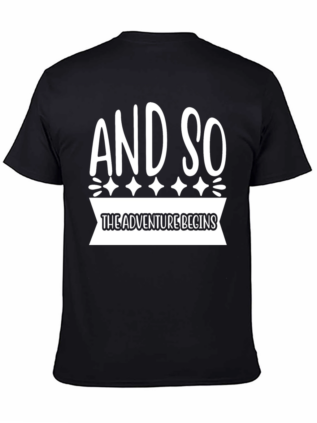 Adventure Begins Graphic T-Shirt - Black