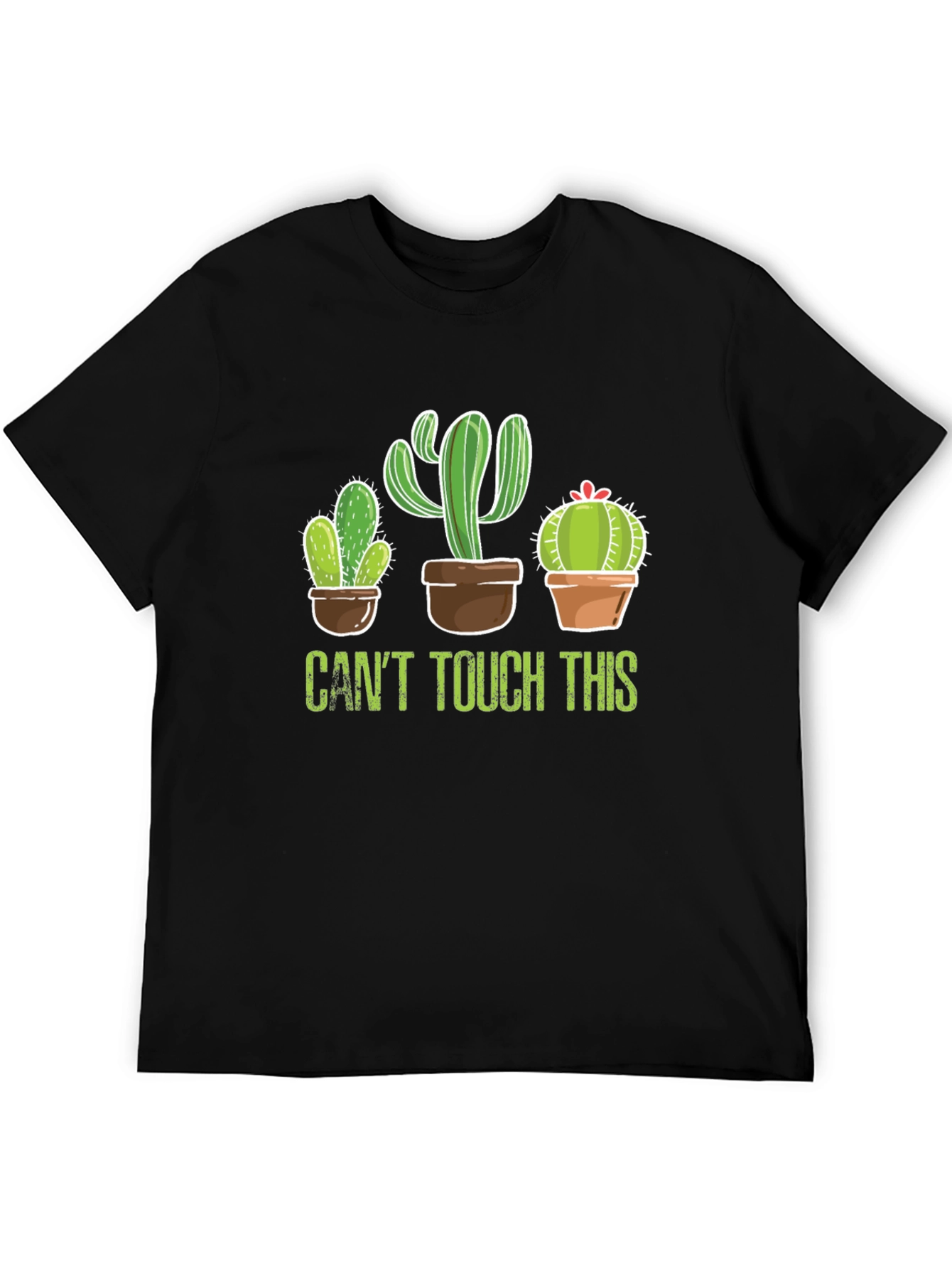 Cactus Graphic Tee - Cant Touch This Black T-Shirt