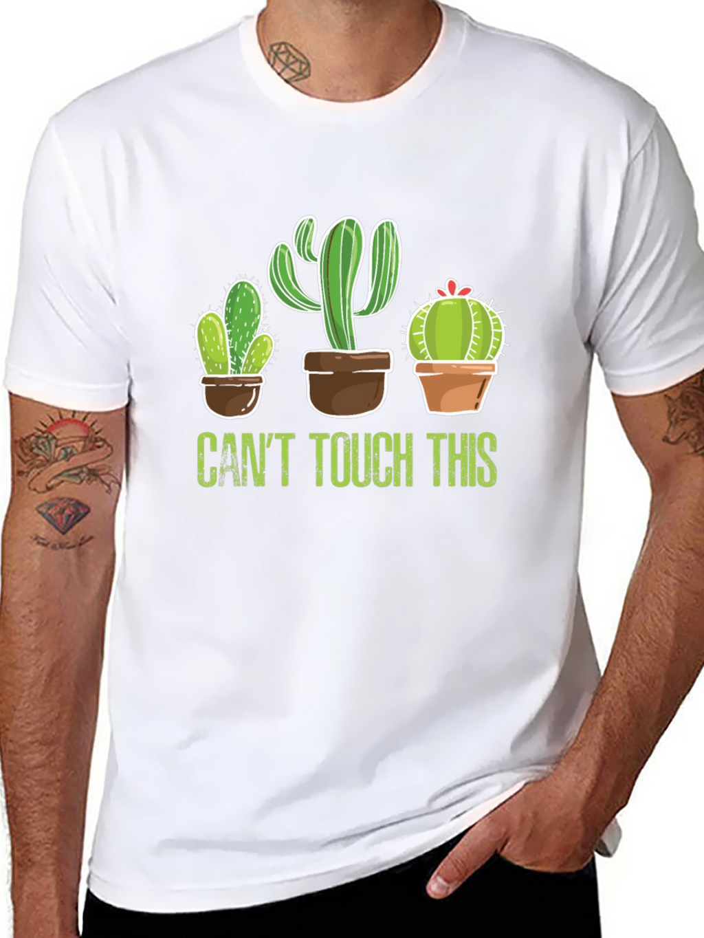 Cactus Graphic Tee - Cant Touch This Black T-Shirt