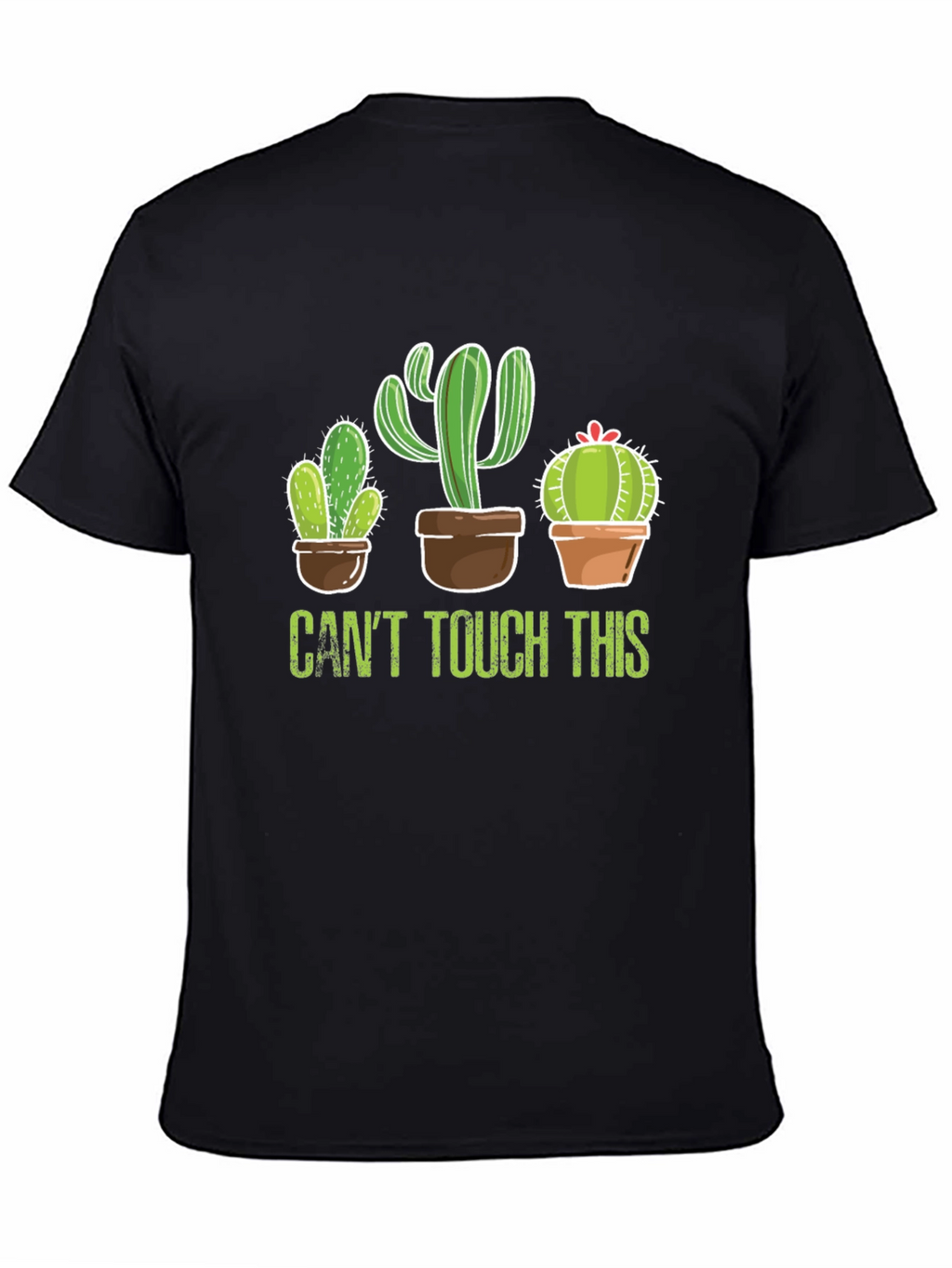 Cactus Graphic Tee - Cant Touch This Black T-Shirt