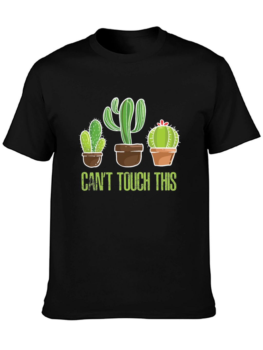 Cactus Graphic Tee - Cant Touch This Black T-Shirt