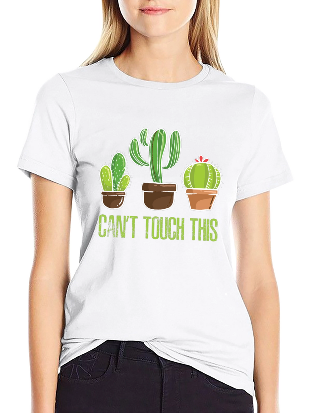 Cactus Graphic Tee - Cant Touch This Black T-Shirt