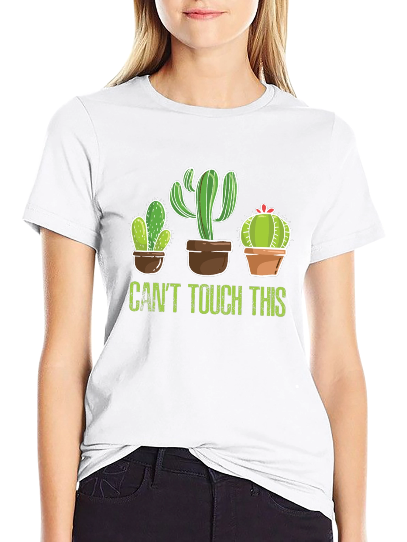 Cactus Graphic Tee - Cant Touch This Black T-Shirt