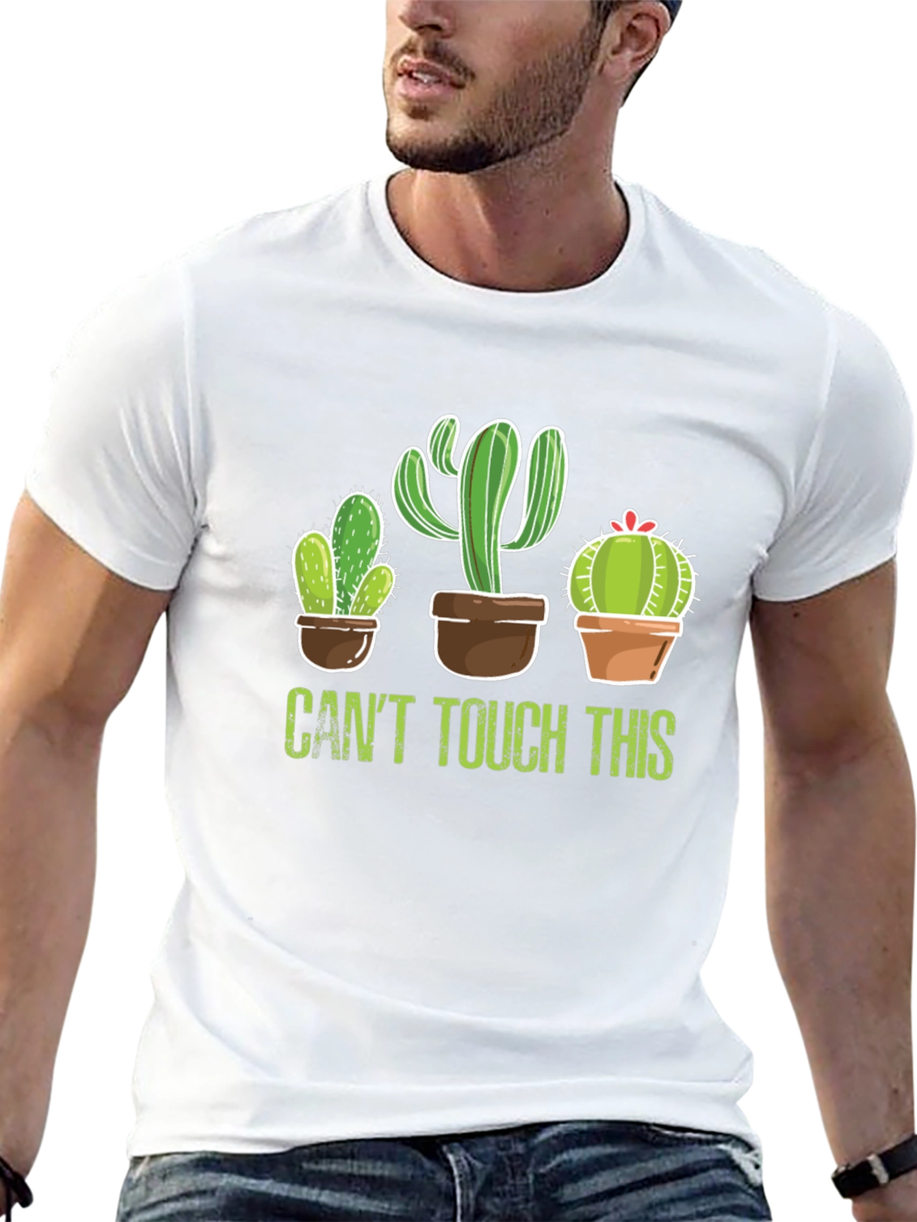 Cactus Graphic Tee - Cant Touch This Black T-Shirt