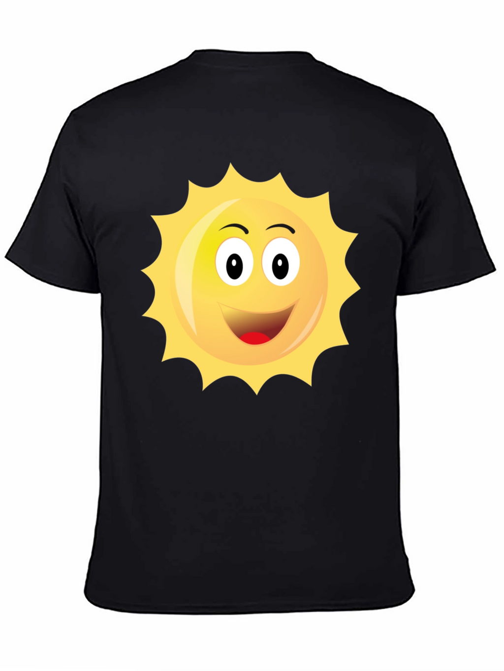 Happy Sun Graphic Black T-Shirt