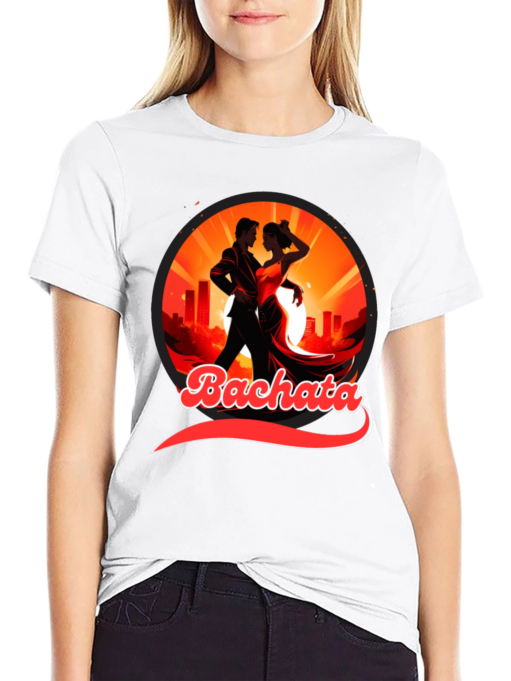 Bachata Dance T-Shirt - Urban Sunset