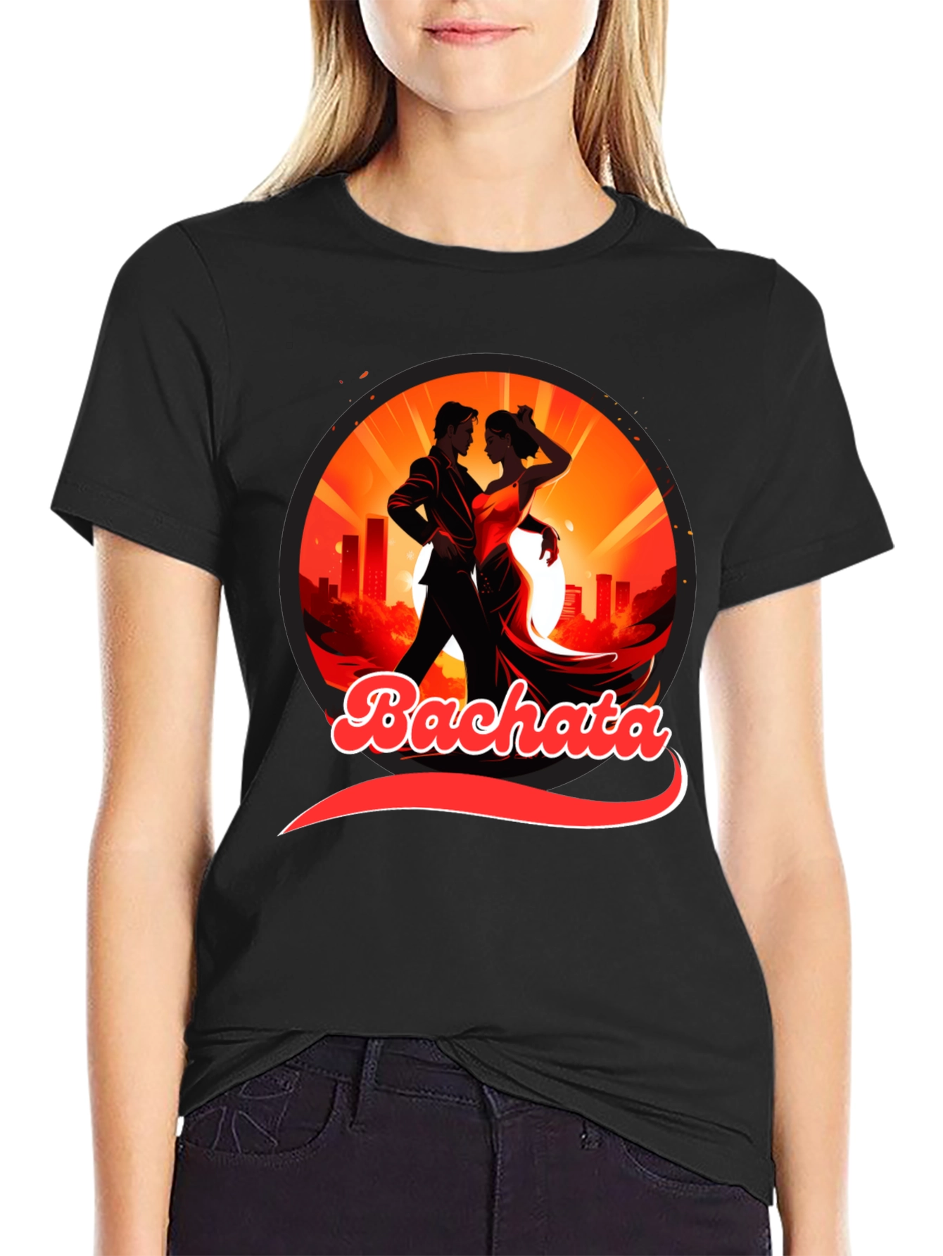 Bachata Dance T-Shirt - Urban Sunset