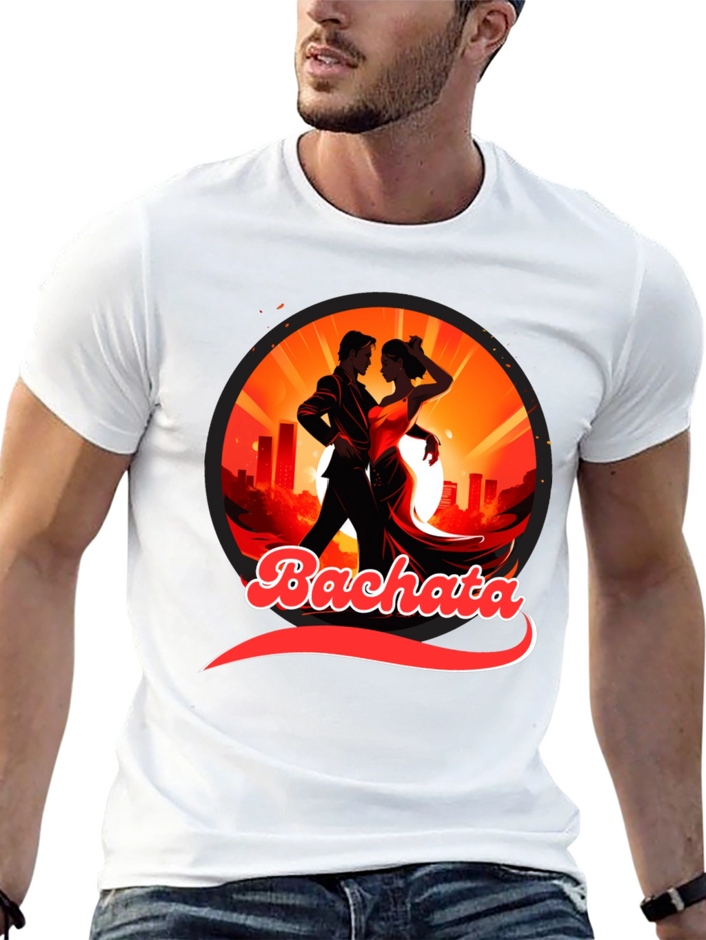 Bachata Dance T-Shirt - Urban Sunset