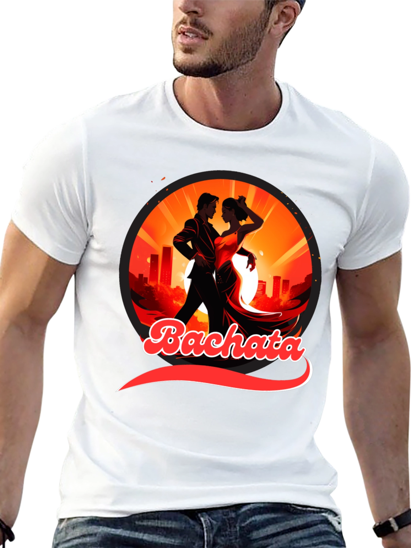 Bachata Dance T-Shirt - Urban Sunset