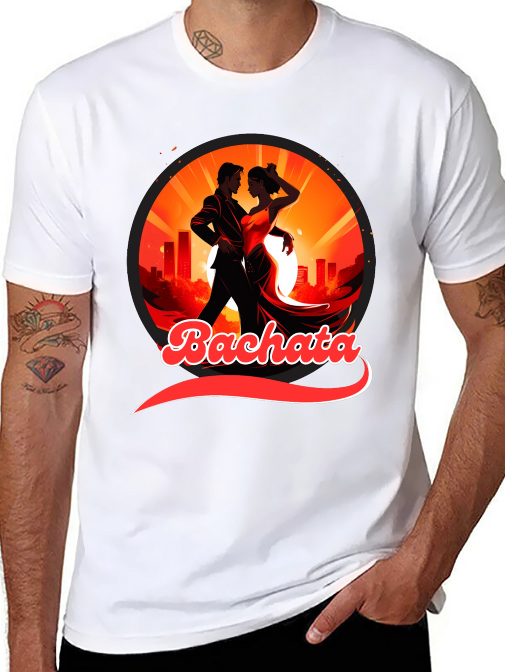 Bachata Dance T-Shirt - Urban Sunset