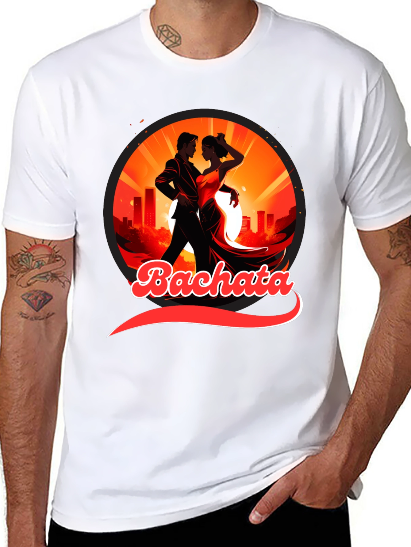 Bachata Dance T-Shirt - Urban Sunset