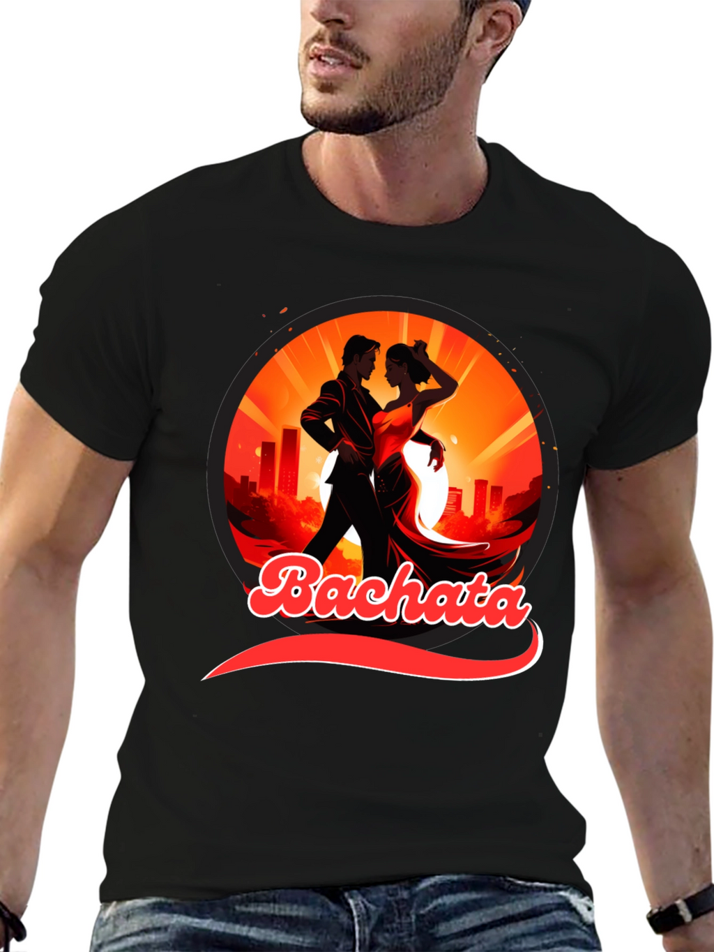 Bachata Dance T-Shirt - Urban Sunset