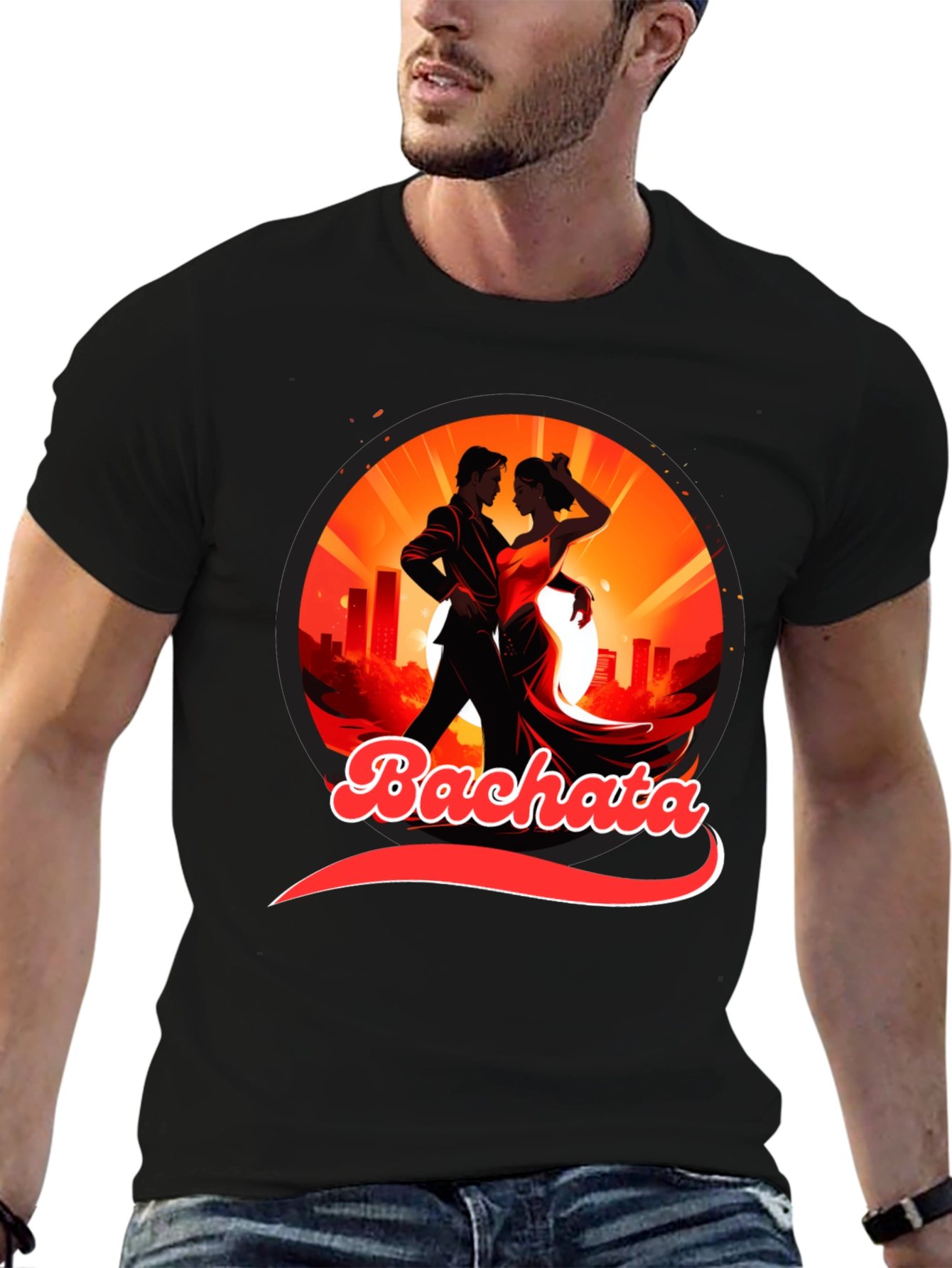 Bachata Dance T-Shirt - Urban Sunset