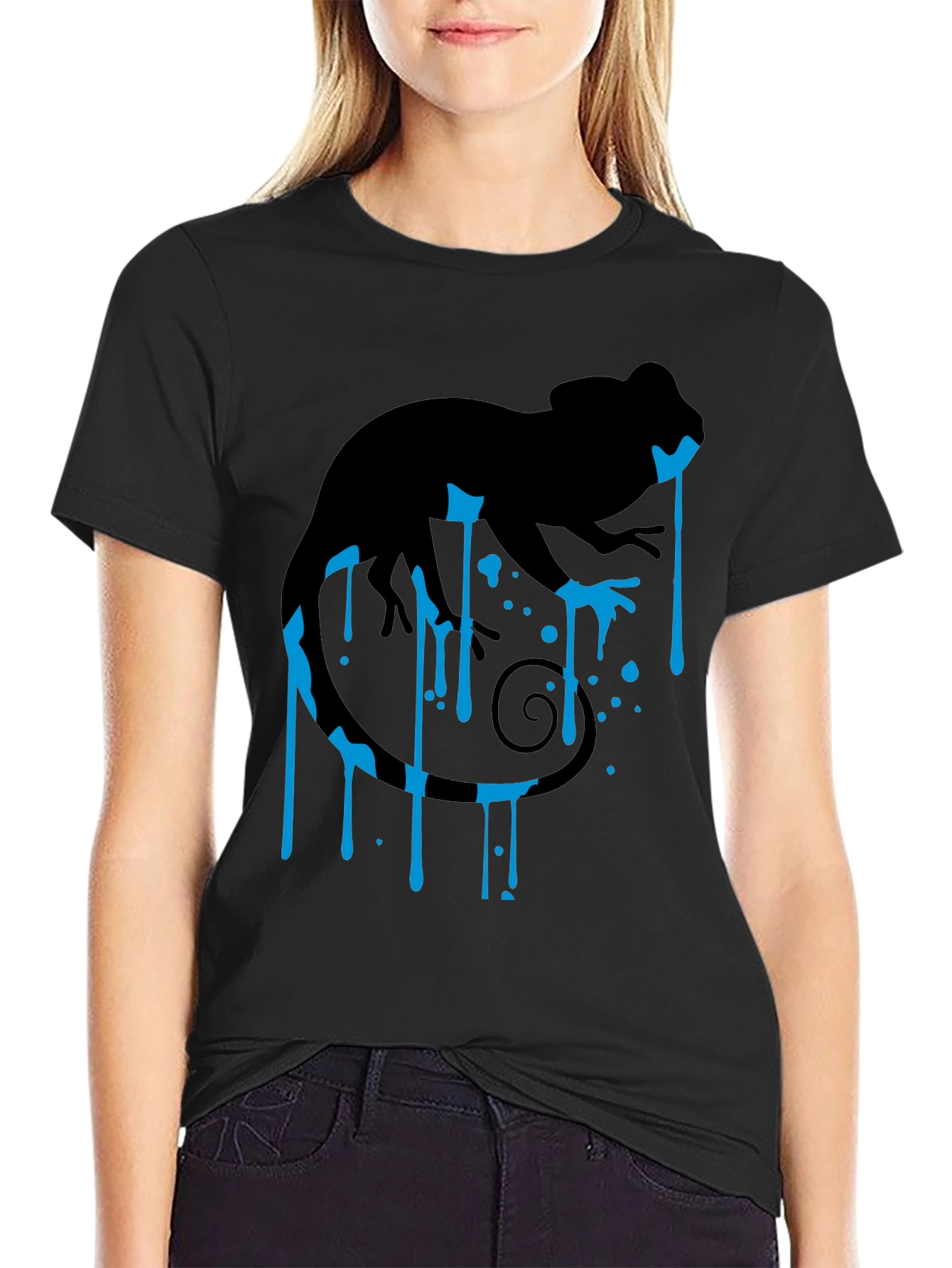 Cool Chameleon Graphic T-Shirt - Unique Design