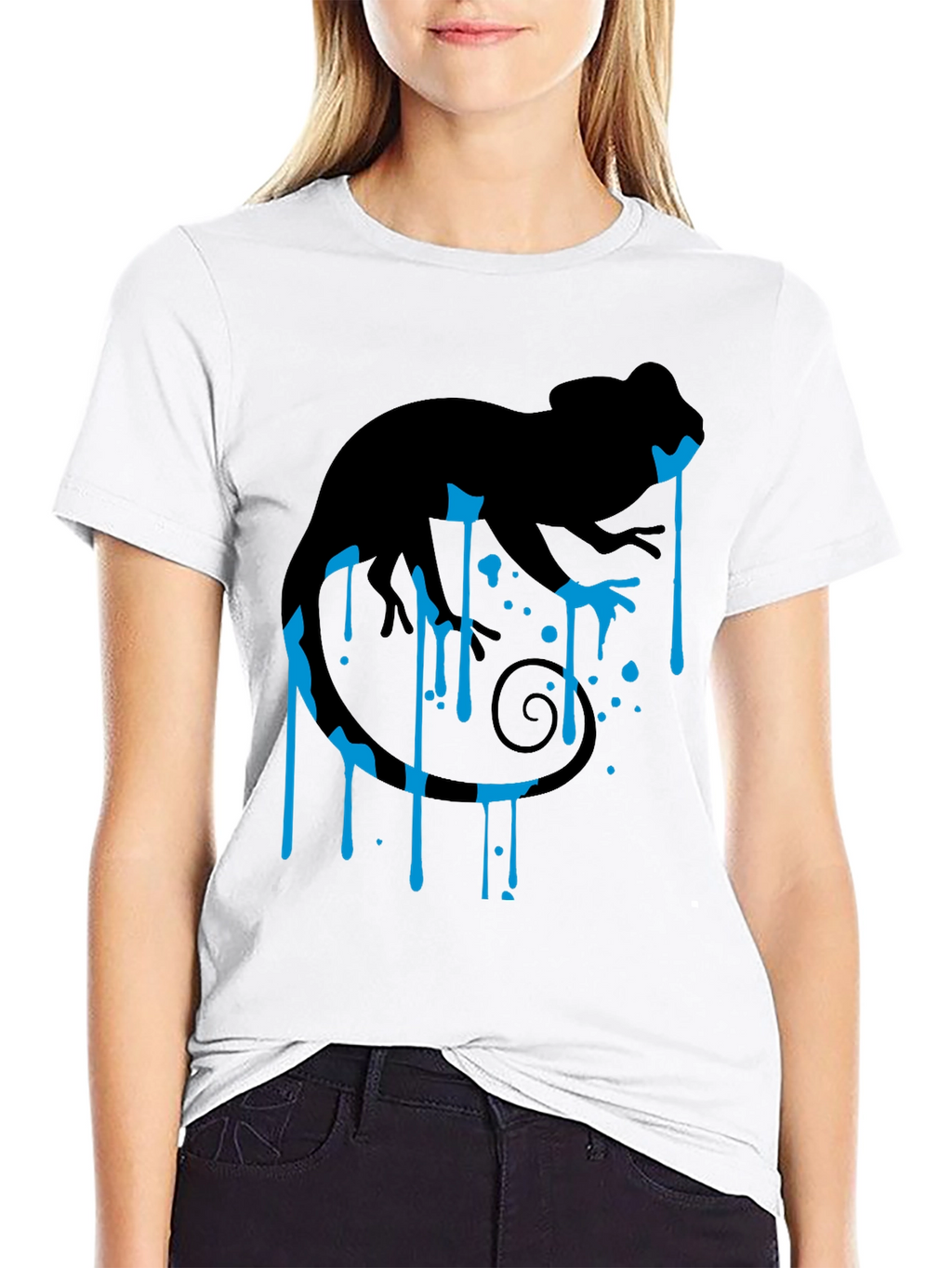 Cool Chameleon Graphic T-Shirt - Unique Design