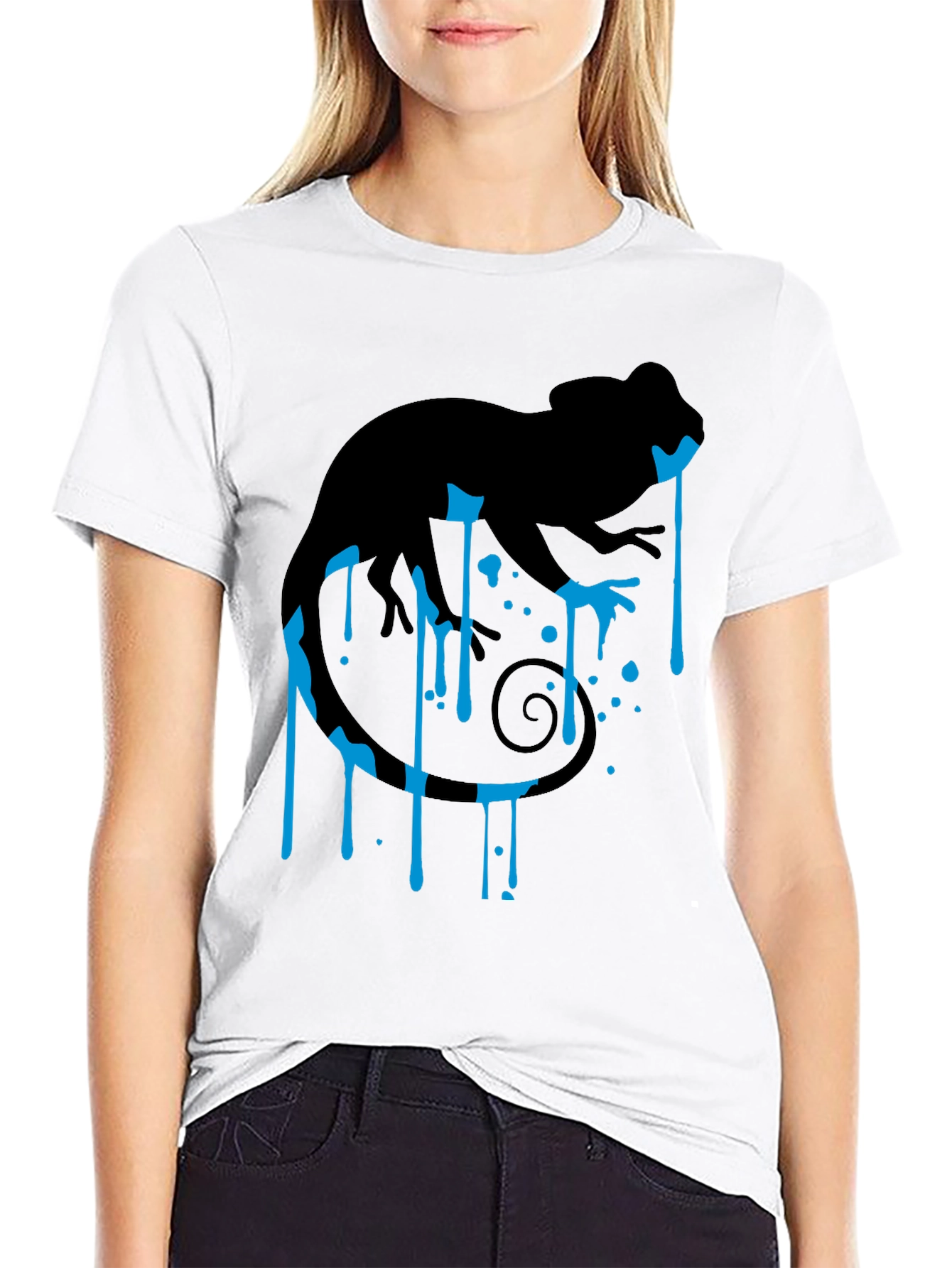 Cool Chameleon Graphic T-Shirt - Unique Design