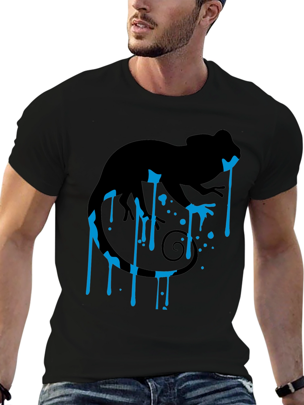 Cool Chameleon Graphic T-Shirt - Unique Design
