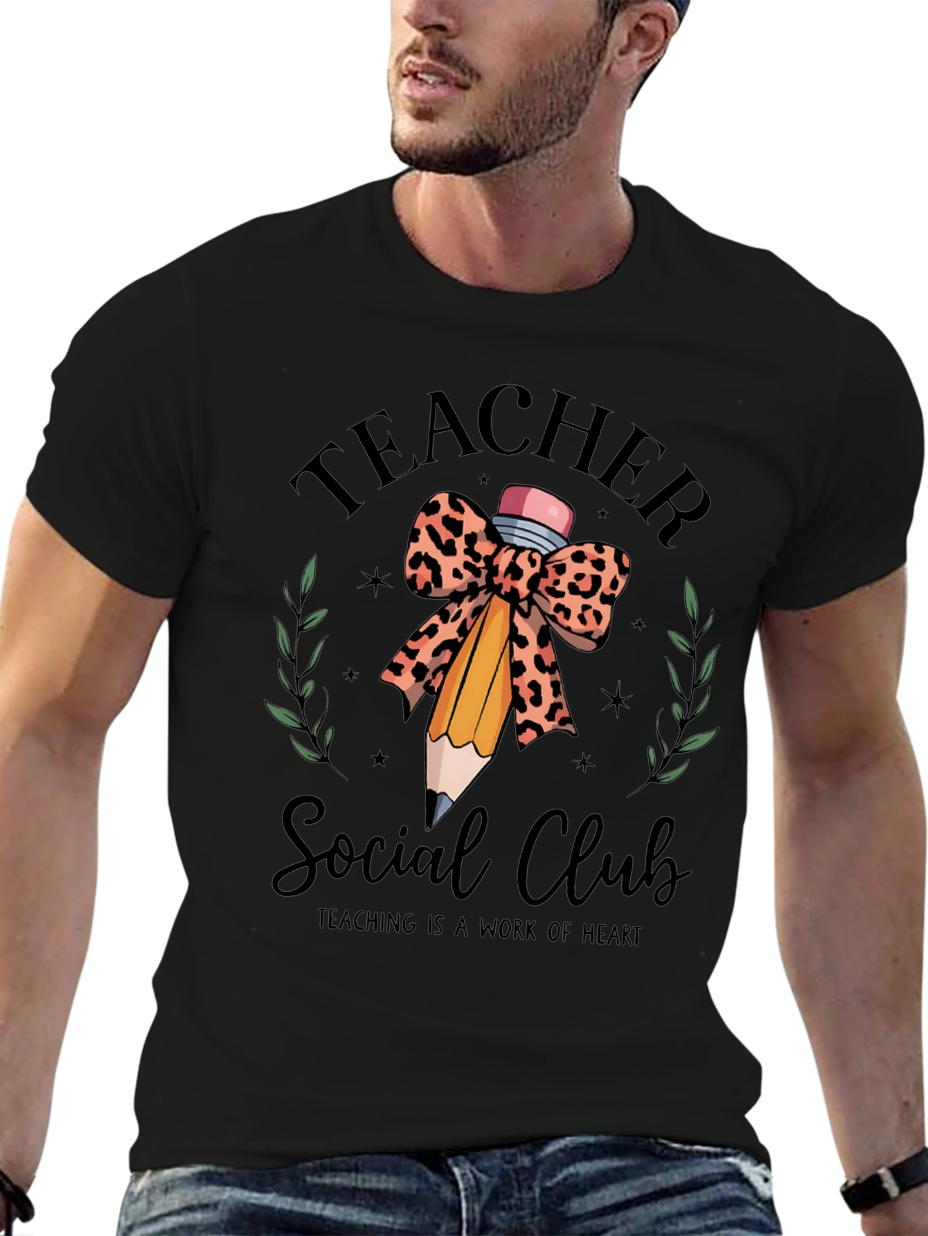 Teacher Social Club Tee - Teaching is a Work of Heart