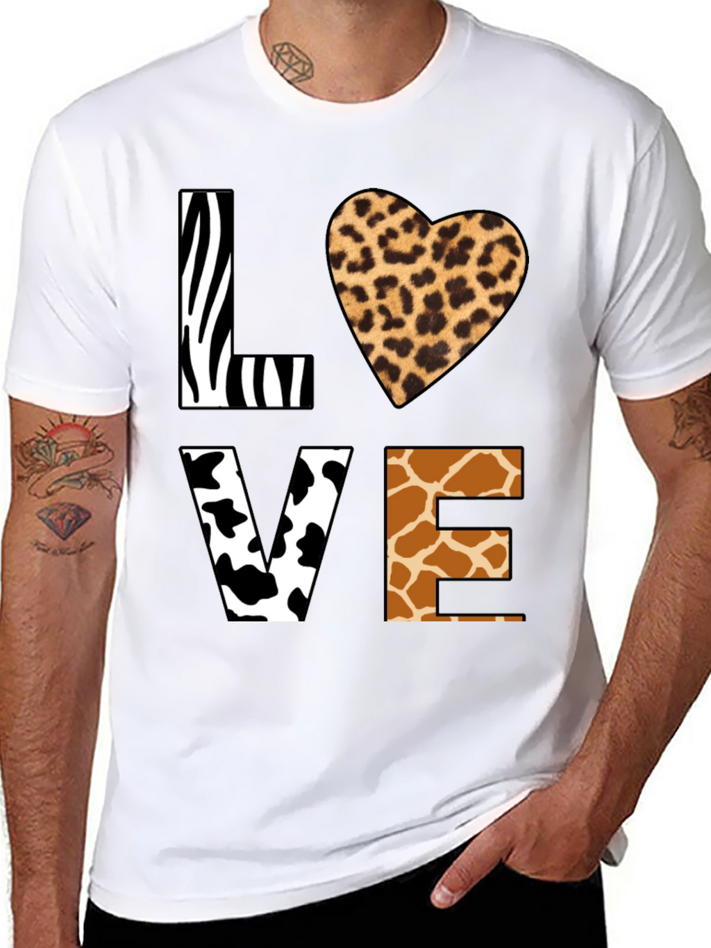 Animal Print LOVE Graphic T-Shirt