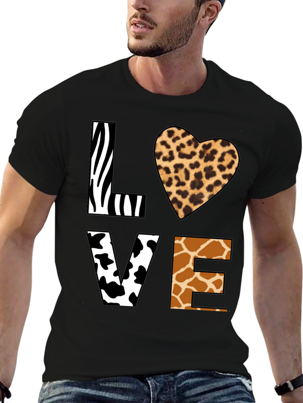 Animal Print LOVE Graphic T-Shirt