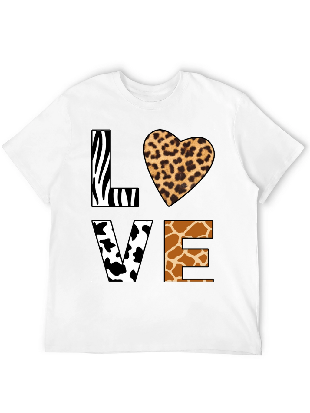 Animal Print LOVE Graphic T-Shirt