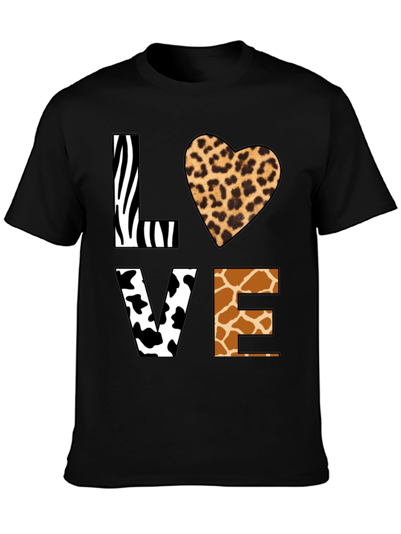 Animal Print LOVE Graphic T-Shirt