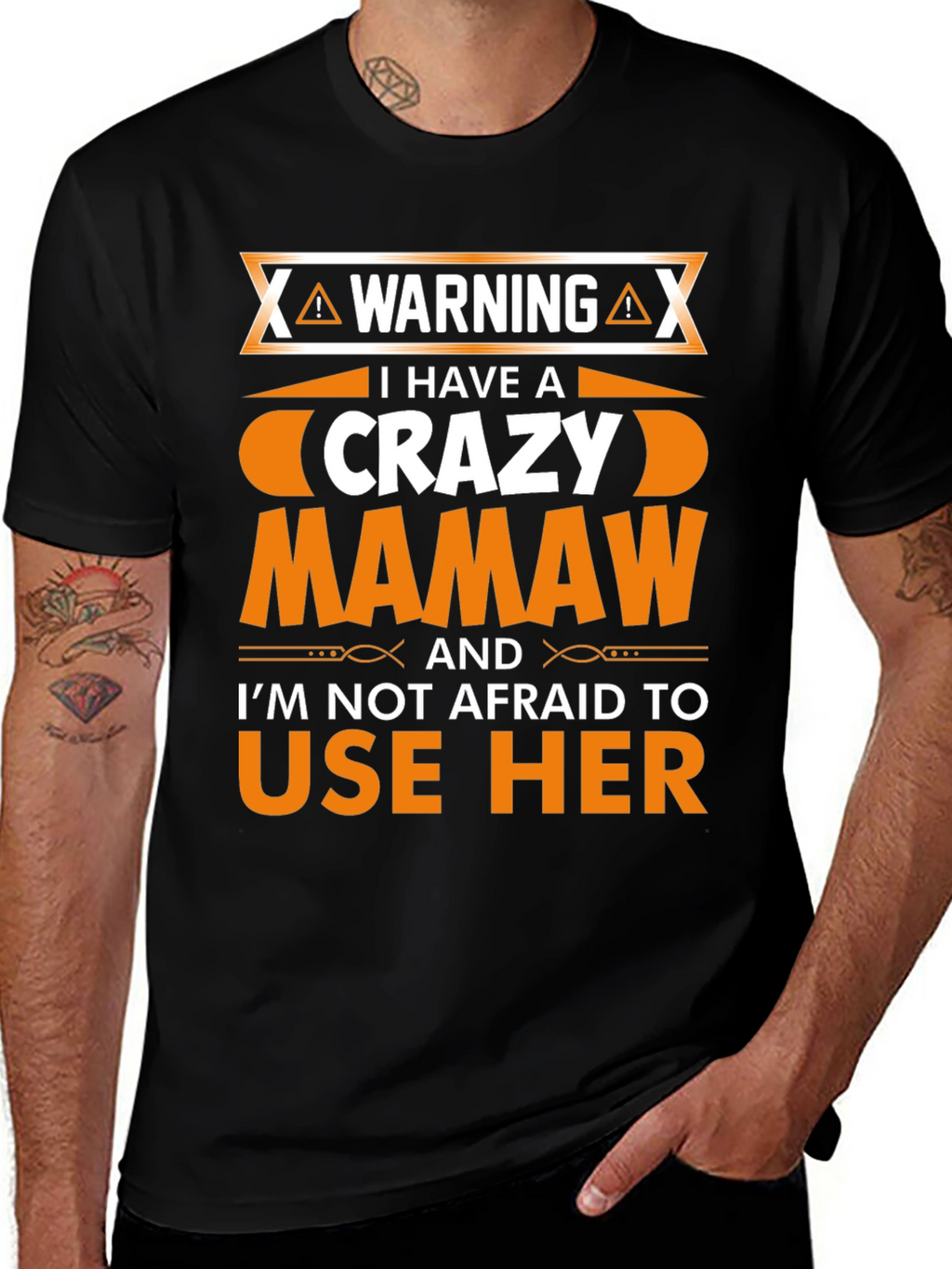 Crazy Mamaw T-Shirt - Warning Graphic Novelty Tee