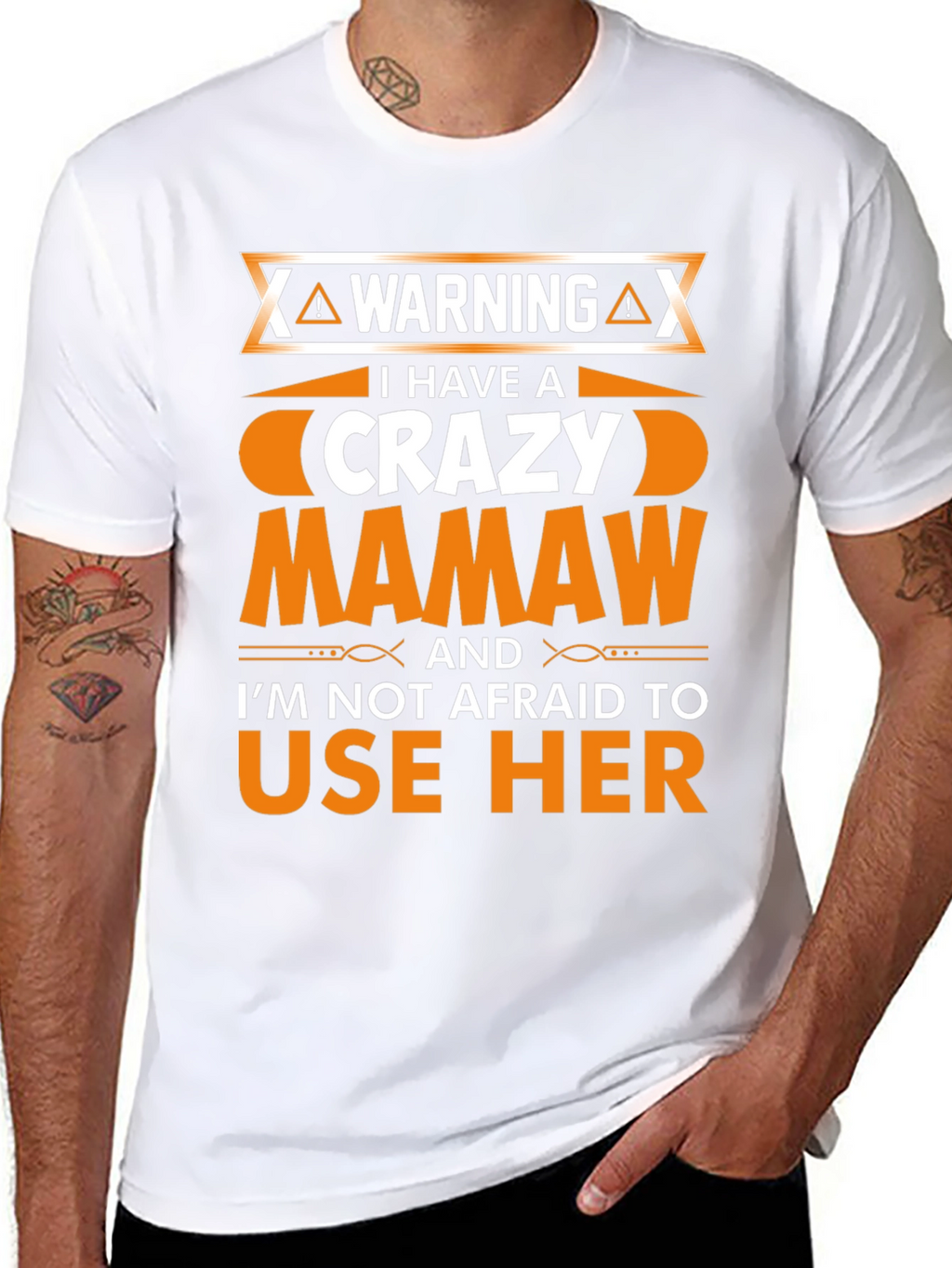 Crazy Mamaw T-Shirt - Warning Graphic Novelty Tee