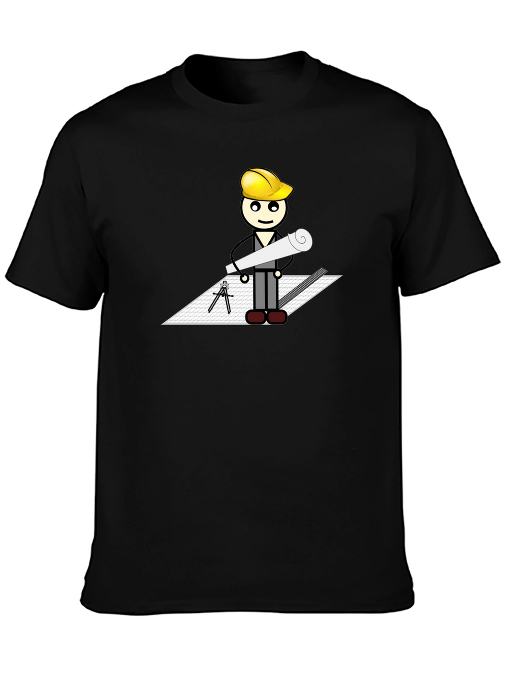 Architect Cartoon Graphic T-Shirt