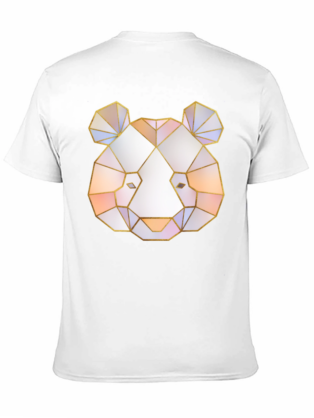 Geometric Panda Graphic Tee - Black T-Shirt