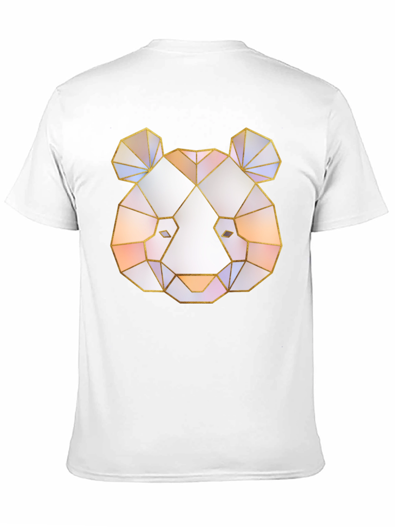 Geometric Panda Graphic Tee - Black T-Shirt