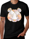 Geometric Panda Graphic Tee - Black T-Shirt