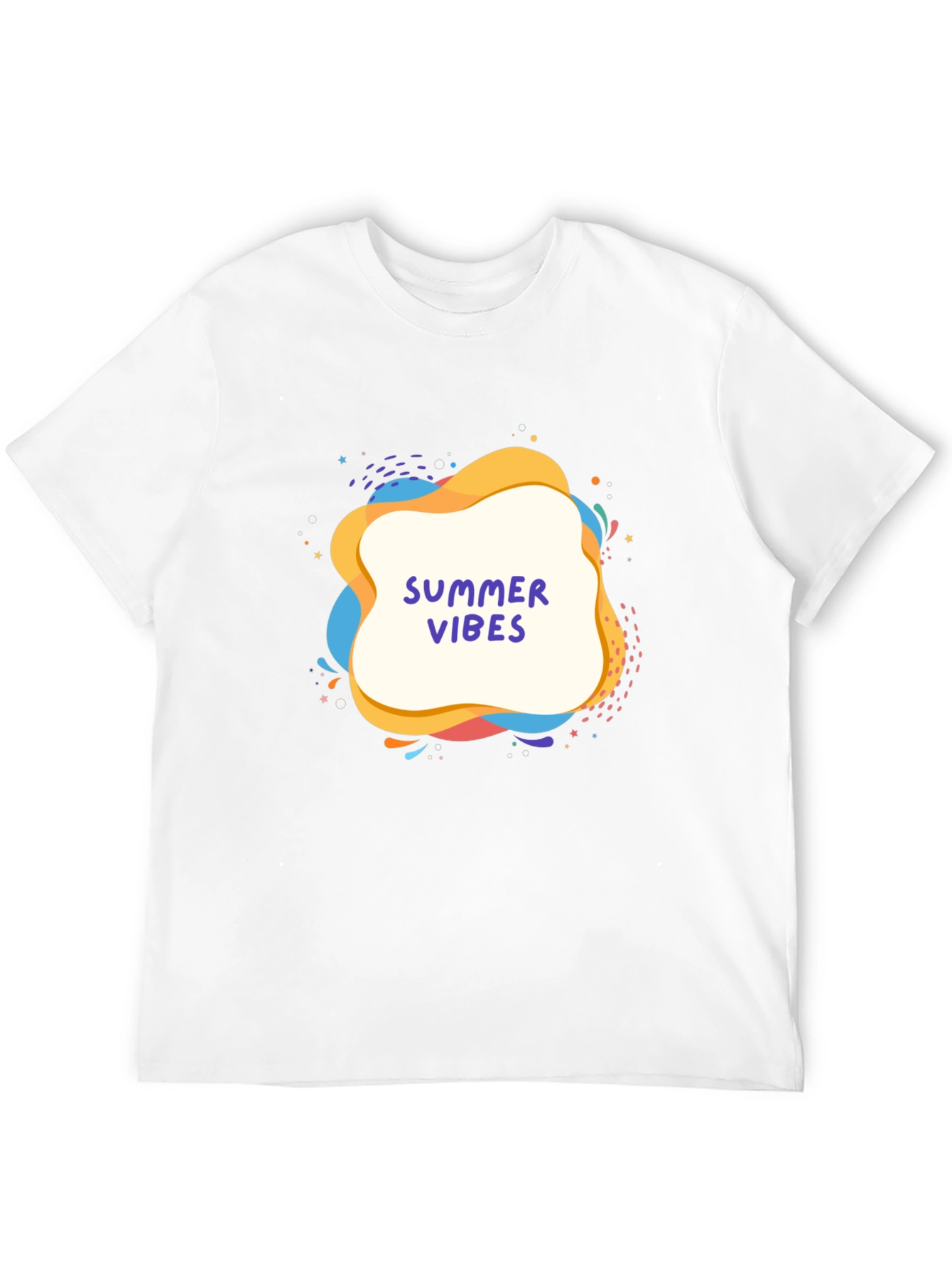 Summer Vibes Graphic Tee - Black Casual T-Shirt