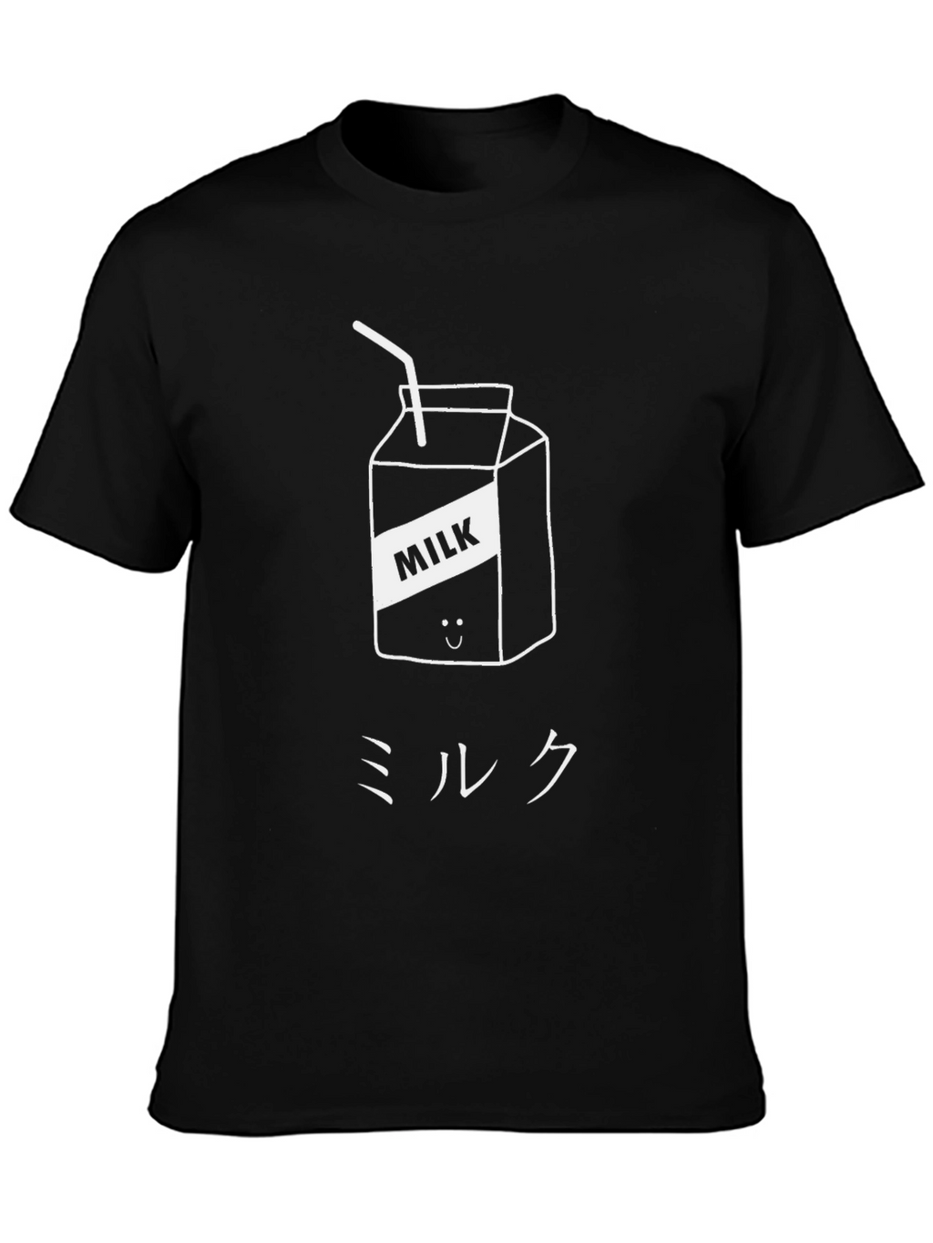 Cute Milk Carton Graphic Tee - Black