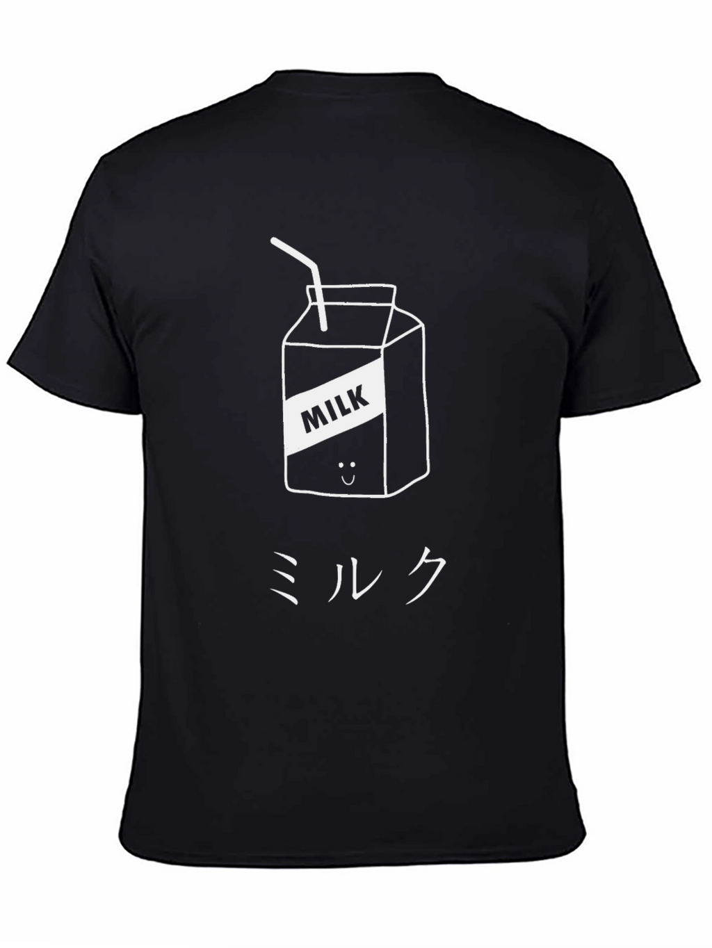 Cute Milk Carton Graphic Tee - Black