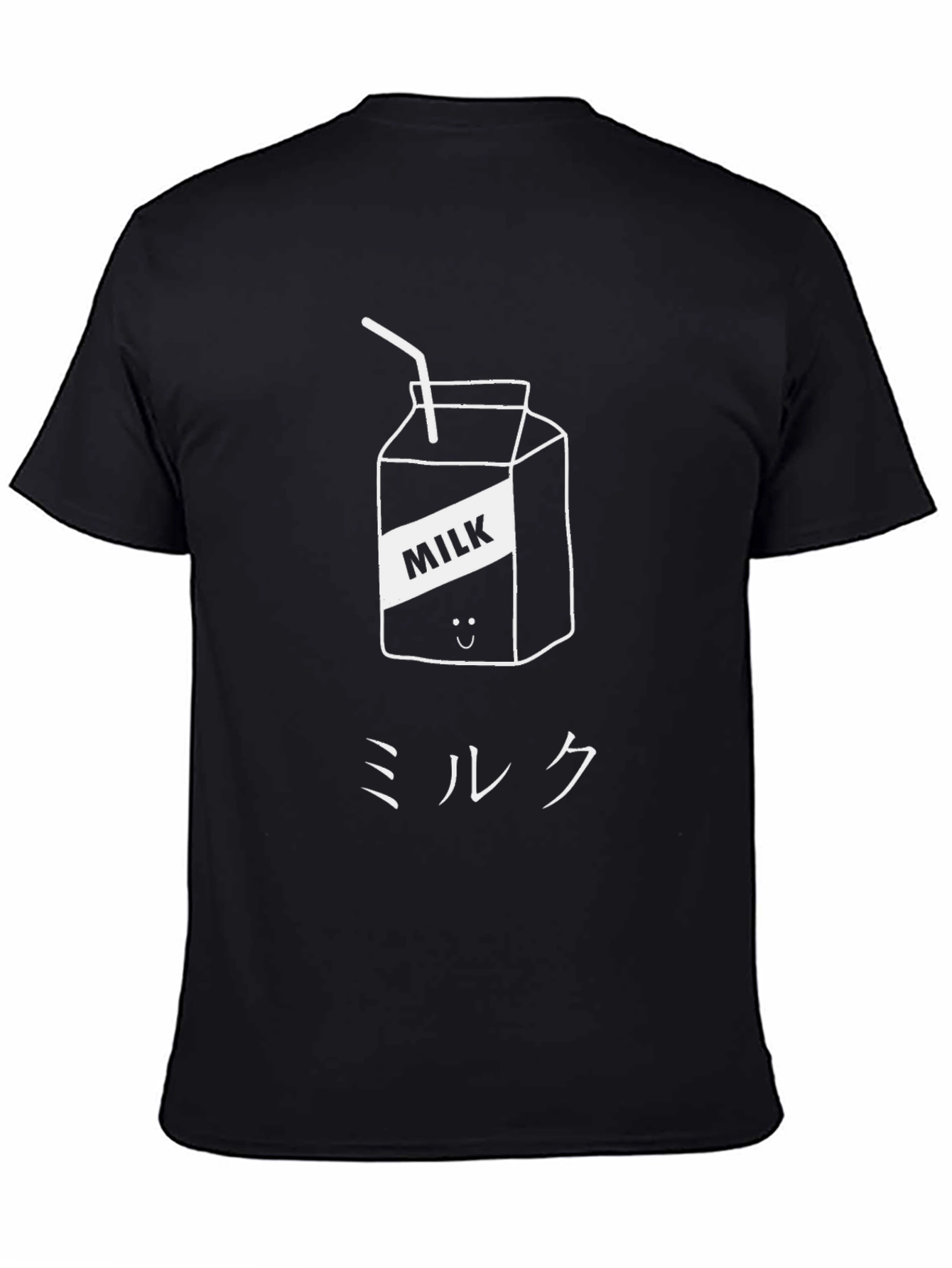 Cute Milk Carton Graphic Tee - Black
