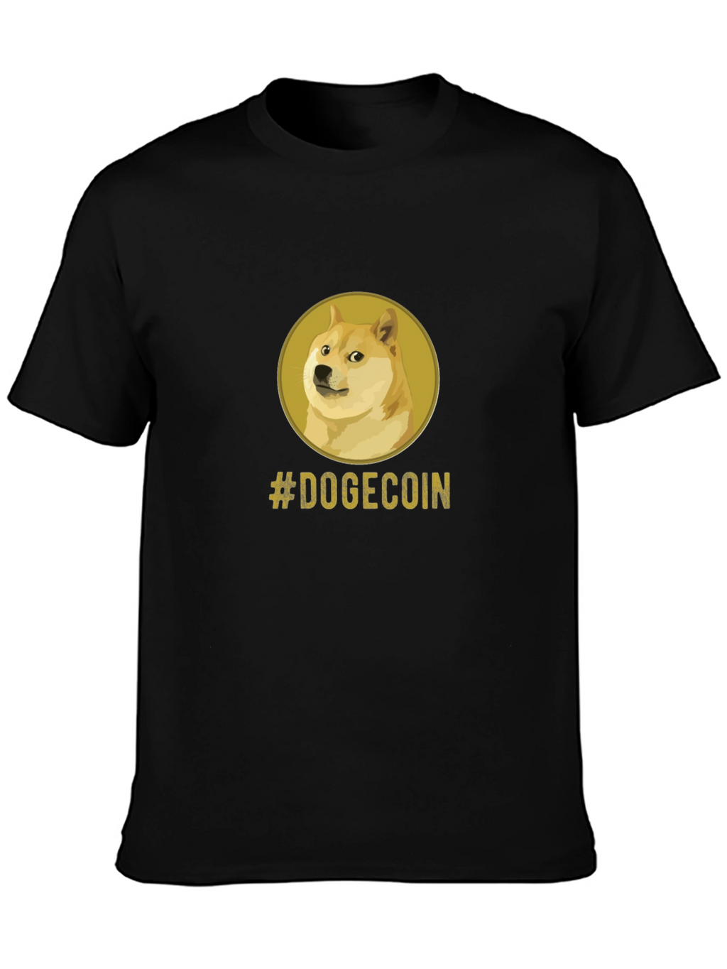 Dogecoin Meme Black T-Shirt - Crypto Currency Tee